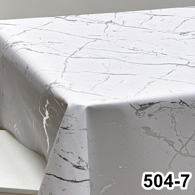 Клеёнка "PU Shine" полиуретановая, 1,40х20 м, 504-7, Серый лед ПЕНЗАОПТ