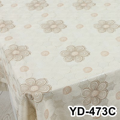 Клеенка Lace Print ажурная без основы, 1,37х20м, YD-473C, беж.   ПЕНЗАОПТ