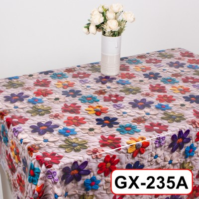 Клеенка Глянец на тканой основе 1,4х20м, GX-235A, Кружевные цветы ПЕНЗАОПТ