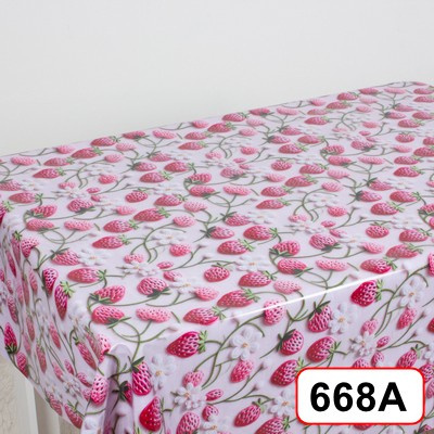Клеенка Глянец на тканой основе 1,4х20м, GX-668A, Лесная земляника ПЕНЗАОПТ