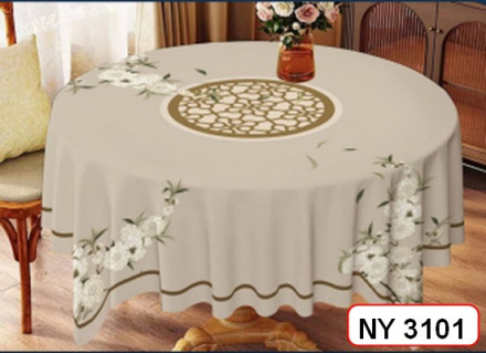 Клеенка ПВХ "SILK DUPONT" с тиснением на тканевой основе   1,4 х 1,4 м, арт. NY 1301 ПЕНЗАОПТ