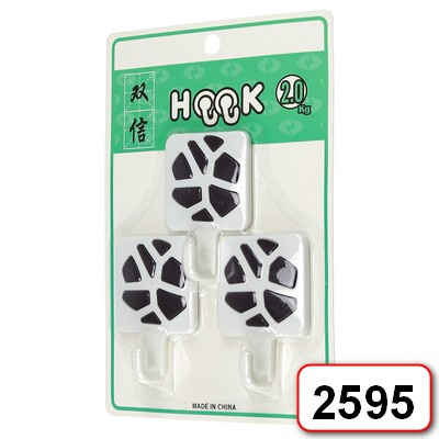 Крючок на липучке "Мозайка" пл 3шт/бл 5х7,5х2см черный (ДМ) 327 ПЕНЗАОПТ