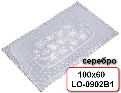 Салфетка Grace Лейс 100х60 LO-0902B1 СЕРЕБРО  ПЕНЗАОПТ