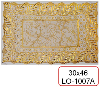 Салфетка Grace Лейс 30х46 LO-1007A ЗОЛОТО, прямоугольник ПЕНЗАОПТ
