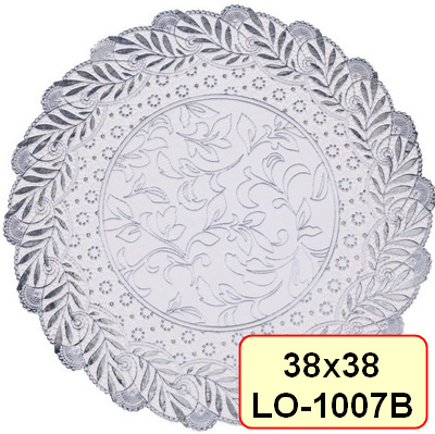 Салфетка Grace Лейс 38х38 LO-1007B Серебро круг ПЕНЗАОПТ