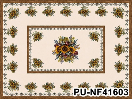 Клеенка - скатерть "SILK Grace" с тиснением на тканевой основе 1,4х1,8 м, арт PU-NF41603 ПЕНЗАОПТ