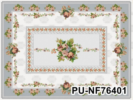 Клеенка - скатерть "SILK Grace" с тиснением на тканевой основе 1,4х1,8 м, арт PU-NF76401 ПЕНЗАОПТ